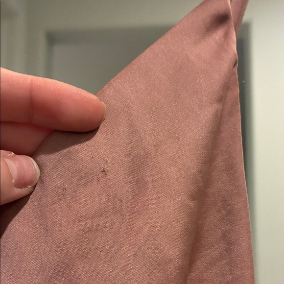 Free people intimately smoke and mirrors drap maxi mauve satin slip dress LG - Picture 9 of 12